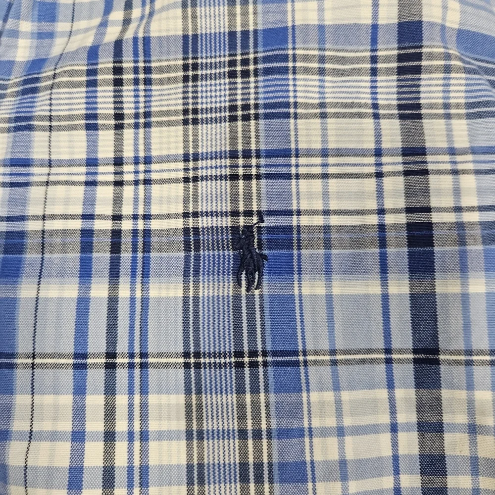 NWT Polo Ralph Lauren Men's Plaid Button-Down Shirt in Blue and White